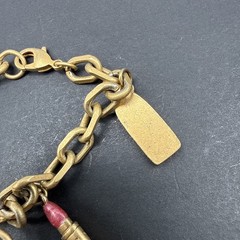 Avon Signed Vintage Charm Bracelet Gold Tone 6.5” C31