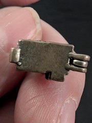Vintage 3D Church Bride Groom Inside Charm it opens Wedding Sterling Mechanical
