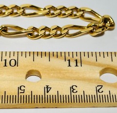 Vintage Lady Remington Gold Tone Figaro Chain Necklace 22in
