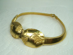 Vintage KJL Kenneth Jay Lane Gold Tone Statement Choker Necklace Chunky Unusual