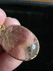 Vintage Rutilated Red Copper Quartz Pendant