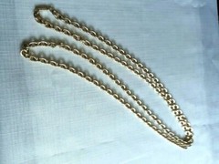 Vintage Gold Tone Necklace 52 Inches, Made in Western Germany. As Pictured -VM43