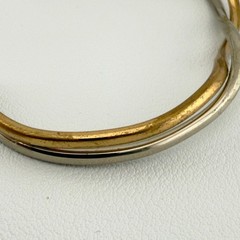 Vintage Sergio Lub California Handmade Brass Wave Twist Cuff Bracelet Two Tone