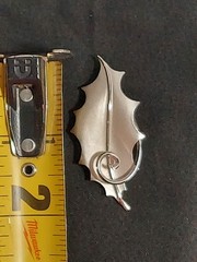 Star Art Brooch Holly Leaf 40’s -50’s Sterling