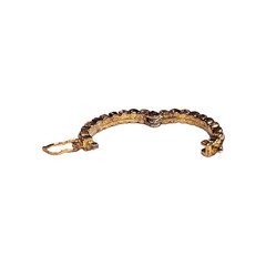 Vintage Textured Gold Tone Oval Holder Scarf Ring Clip Handkerchief 1″ Retro GUC