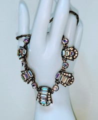 Hollycraft Crystal Aurora Borealis Rhinestone Necklace