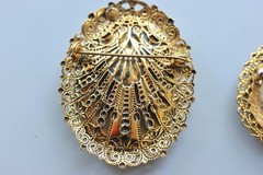 Vintage lot Cameo Style romantic Brooch Pin 1 signed West Germany PG25