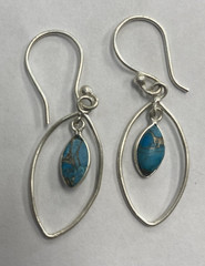 Lot Of 4 Pairs Silver Dangle Earrings Assorted Vintage Estate