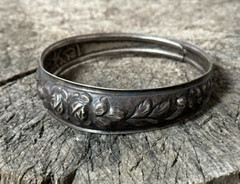 Vintage 900 sterling silver floral bracelet elegant European women’s jewelry