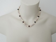 Freshwater Pearl Bead Necklace Multicolor 925 Silver Clasp 39,4 g/46 cm