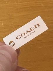 Coach Signed Gold Tone With Silver Tone Accent Bangle Locking Clasp