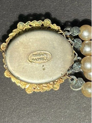 Signed Miriam Haskell 5 Strand Faux Pearl Necklace Classic Elegance AS IS