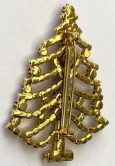 Colorful Sparkling Christmas Tree Brooch Vibrant Rhinestones Prong Set Pin
