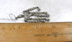 Vintage Pot Metal Clear Paste Stones Chandelier Dangle Earrings 1940s Linear