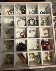 Large Vintage & Contemporary Costume Jewelry Lot of 47 Earrings
