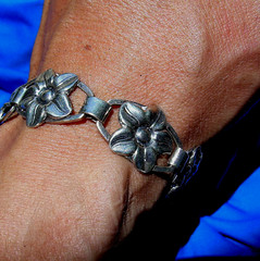 ORIGINAL Vintage Art Deco Design STERLING SILVER 925 Denmark Link panel Bracelet