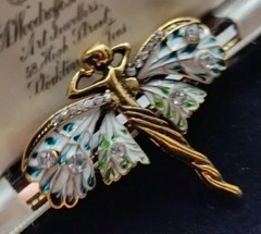 Vintage Fairy Nymph Brooch Art Nouveau Style Shawl Pin Elegant Jewelry Gift Wome