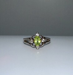 Vintage Periodt Cubic Zirconia Sterling Silver Ring