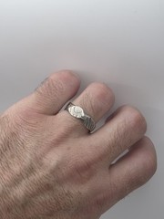 VTG HANDMADE STERLING SILVER 925 BAND RING SIZE 14