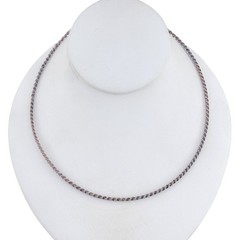 Vintage Italian Sterling Silver 925 Twisted Chain Necklace 16″-18″