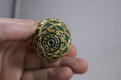 Vintage STAUER Egg Trinket Box with Matching Pendant Necklace