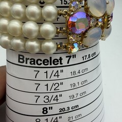 VTG SCHIAPARELLI Signed Bracelet Opaline Pink AB Faux Pearl Statement Rare