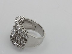 Ross Simons Sterling Silver Ring CZ Cocktail Statement Vintage Size 7