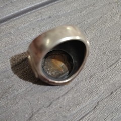 Vintage 1935 Sterling Silver Buffalo Nickel Ring Size 13