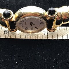 Vintage 2 Tone Twisted Cable Renasissance Quartz White Face Bracelet Watch