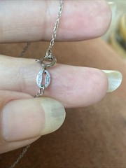 Vintage Lightweight Sterling Silver Necklace With Turquoise Pendant
