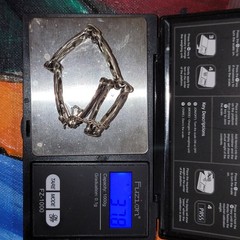 Vintage Coro 1940s Sterling Silver Dove Panel Link Bracelet 37.8 grams 7.5″ 21mm