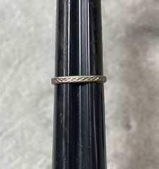 WHEELER MFG CO. 925 Sterling Silver Vintage Textured Band Ring Size 7.75