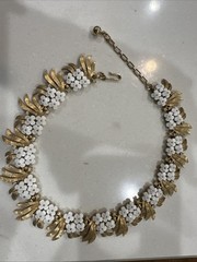Rare Vtg Crown Trifari Forget-Me-Not Collection Choker 50’s Original Box