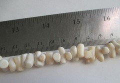 116g 30in VINTAGE ANGEL SKIN CORAL GRADUATED BRANCH BEAD NECKLACE SILVER CLASP