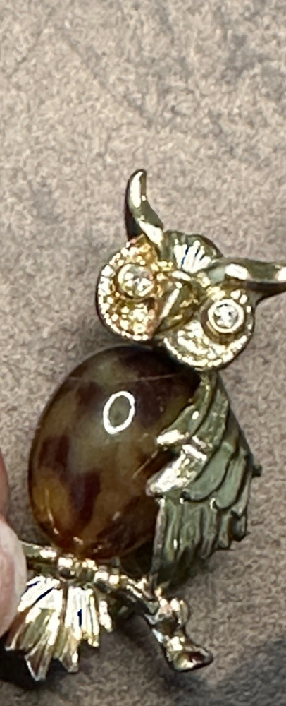 VTG GERRY’S SIGNED FAUX TORTOISE SHELL JELLY BELLY 1.5″ BROOCH PIN