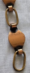 Copper Mid Century Modern Organic Shaped Oval Connectors Hinged Clip…