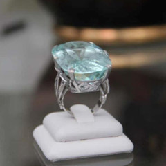 Huge Aquablue Ring, Cocktail Ring, Party Wear Ring, Women’s Wedding Ring, Gift