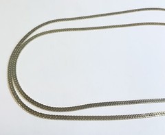 Vintage New Old Stock Yellow Gold Plate Woven Chain Necklace 24” 2mm