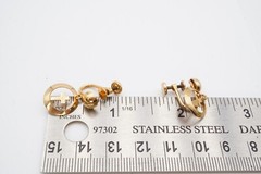 Vintage Gold Filled Cross Earrings