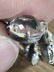 Antique Art Deco Hand-Faceted Natural Rock Crystal Sterling Rivière Necklace 15