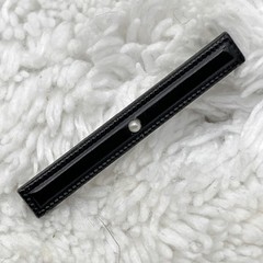 Vintage Onyx Bar Brooch Dainty Detailed Victorian Revival 1.25″