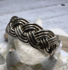 Vintage Woven Ring Sterling Silver 925 Band Size 12 Men Woman Jewelry 🖤