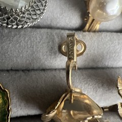 Vintage Earring Lot Signed Giovani Whiting & Davis More 15 pairs Cameo Pearl