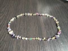 Necklace Jade Rose Quartz Amethyst Rock Crystal Black Agate Handmade Vintage
