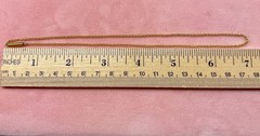 Antique 10K Gold 14″Curb Link Chain Necklace Barrel Clasp Vintage Victorian