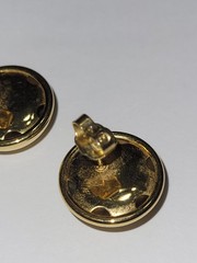 Vintage AVON Gold Tone Ball Stud Earrings Pierced Dome Round Retro Classic…