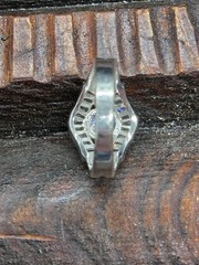 Vtg STUNNING Sterling Silver 925 PINK ICE TOPAZ Cz Details Ring Signed FAS Sz 8