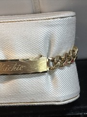 Vintage Speidel ID Bracelet “Mickie” Gold tone 8″ Long Fits a 6” Wrist 6-2-74