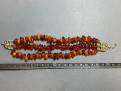 NATURAL OLD ANTIQUE YELLOW BUTTERSCOTCH BALTIC AMBER BRACELET 35,5 gr