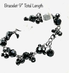 Victorian Gothic Black French Jet Glass Jewelry Set Vintage Curated